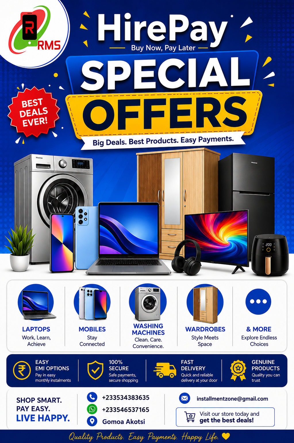 HirePay - Installment Zone Ghana mobile app for buying phones, electronics and more on installment