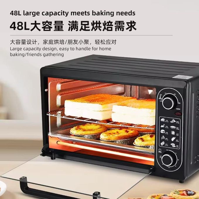 SILVER CREST | SILVER CREST Large Capacity 48L Electric Oven For Baking Grilling-Stainless steel/black